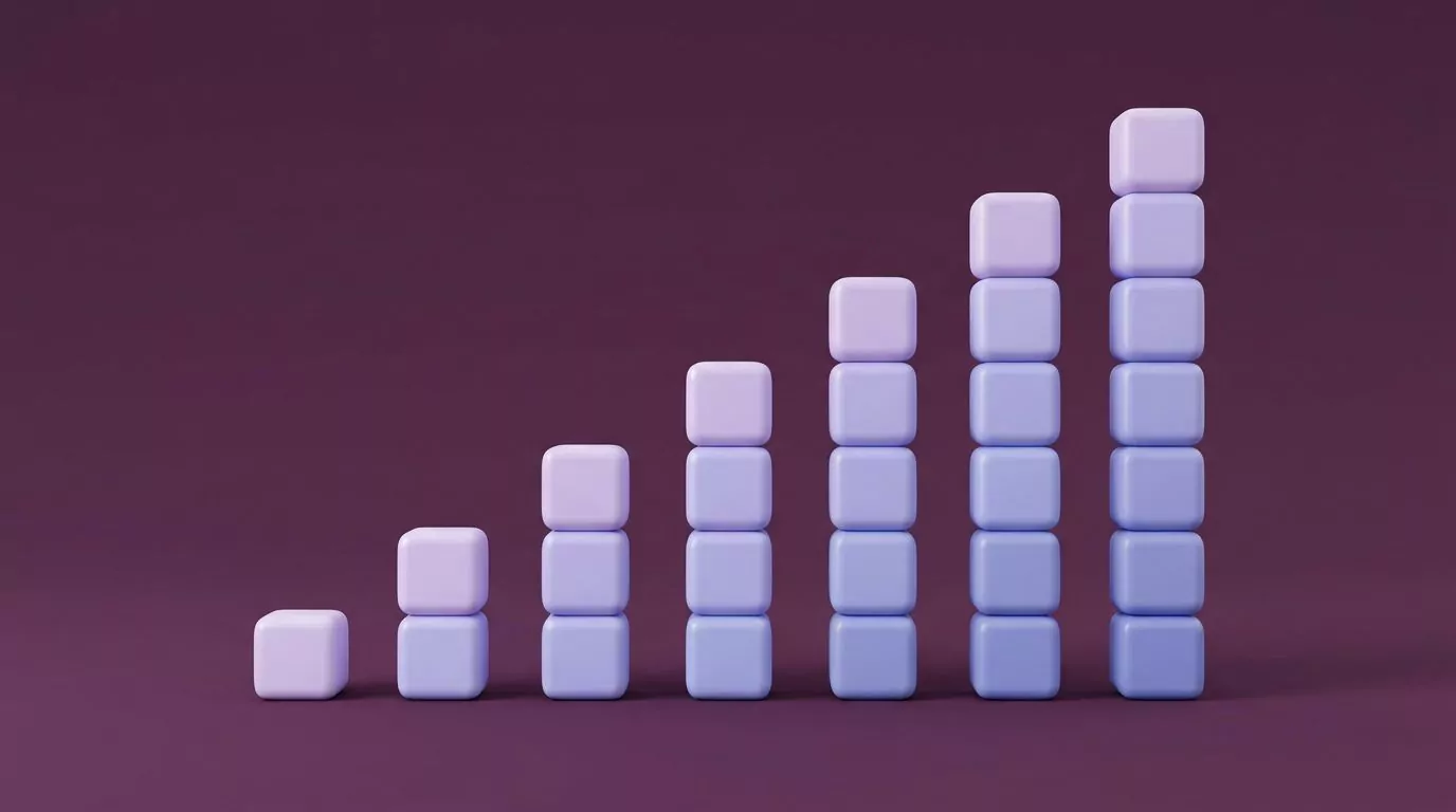 Rising stacks of sugar cubes showing how the daily limit grows from zero for babies to nine teaspoons for men